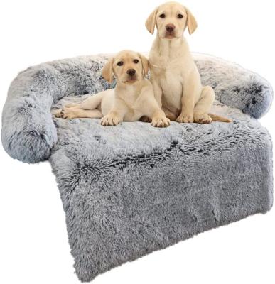 China Breathable Multifunctional Faux Fur Plush Pet Sofa Bed Luxury Washable Waterproof Removable Cover Pet Bed for sale