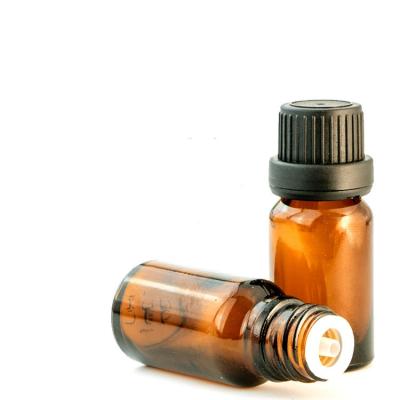 China Screen Stocked Printing Essential Oil 10ml Amber Glass Bottle With Euro Dropper for sale