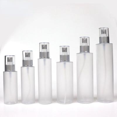 China Plastic Cosmetic Flat Shoulder PET Lotion Bottle 100/120/150/200/250/300ml Toner Spray Pump Bottle for sale