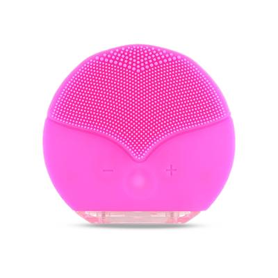 China Mini Acne Treatment Silicone Electric Detergent Facial Cleansing Brush Exfoliating Electric Face Waterproof Brush for sale