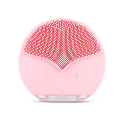 China Vibration Silicone Facial Brush Electric Facial Device Acne Treatment Cleansing Skin Deep Cleansing Sonic Brush for sale