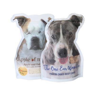 China Matt Finished Pet Food Packaging Pouch Recyclable Custom Printing Die Cut Dog Cat Treats Snack Dry Food Pet Food Resealable Packaging Bag for sale