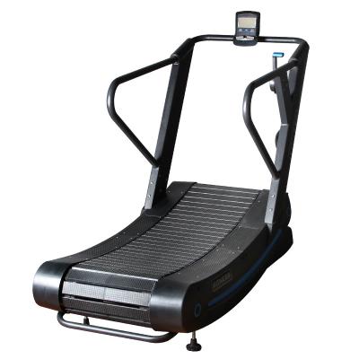 China Commercial Home Fitness Equipment Wholesale Home Use Gym Manual Treadmill Lowest Noise Curved Unpowered Auto-Unpowered Running Machine for sale