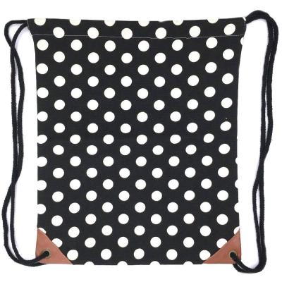 China Custom Fashion Canvas Drawstring Bag Promotion Cotton Fabric Bag for sale