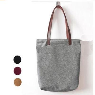 China Handled tote bag with leather handle for sale