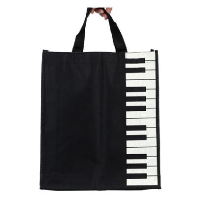 China Piano Keys Shopping Music Waterproof Oxford Cloth Handbag Shoulder Tote Shopping Bag for sale