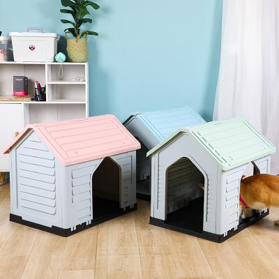 China Wholesale Waterproof And Rainproof Collapsible Folding Plastic Pet Dog Houses Indoor Outdoor Kennel for sale