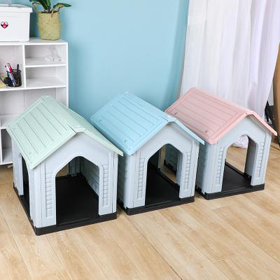 China Manufacturer Custom Modern Large Indoor Outdoor Plastic Collapsible Dog House Stored Dog Houses for sale