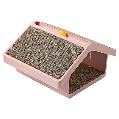 China Switch Gamer Cat Scratcher Corrugated Cardboard House Scratch Board Stocked Cat Toy With Bell for sale