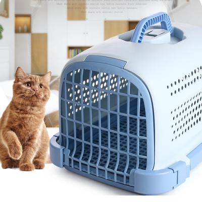 China Stocked OEM Custom Plastic Car Carrier Heavy Duty Pet Cages Portable Carrier For Cats for sale