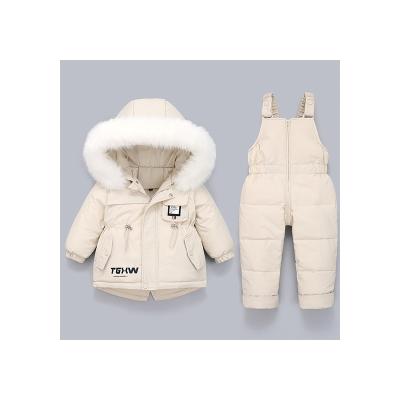 China Keep Warm And Windproof Girls Outdoor 2 Pieces Down Jacket Kids Warm Down Jacket With Hat for sale