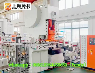 China C Frame Round Aluminium Foil Container Machine Automatic ZL-T63 With Hole for sale