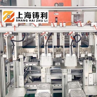 China SMC-VENTIL Folien-Behälter-Fertigungsstraße Aluminiumfolie-Behälter-Maschine mit 16 Kilowatt zu verkaufen