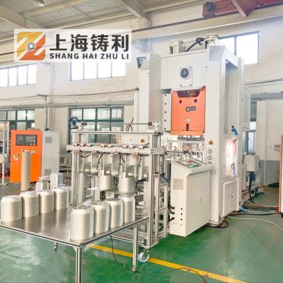 China Het Voedselcontainer van de hoge snelheidsaluminiumfolie het Voedselcontainer Plate/BARBECUE die van de Productiemachine Machine met het In reliëf maken maken Te koop