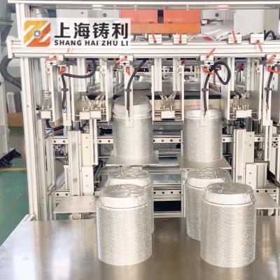 China envase de comida del papel de aluminio de 40 veces/del minuto que hace máquina la máquina del envase de la hoja de plata en venta