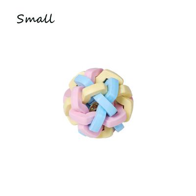 China Pet Viable Best-selling Interactive Toy Elastic Ball With Built-in Bell Color Toy Dog Toy for sale