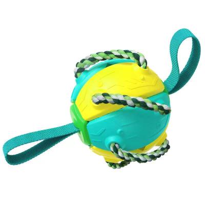 China Hot Selling Viable Interactive Pet Toy Elastic Ball With Built-in Bell Color Toy Dog Toy for sale