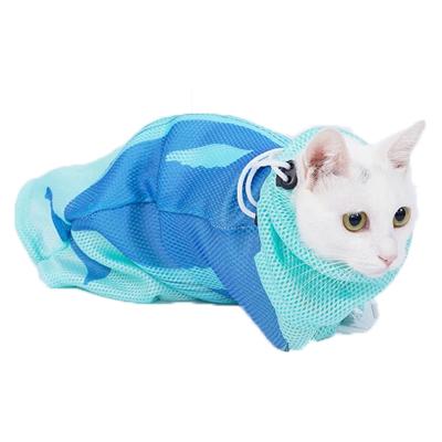 China Hot Selling Viable Cat Shower Bag Adjustable Anti-scratch Anti-bite Cat Bathing Washing Bag Grooming Bag for sale