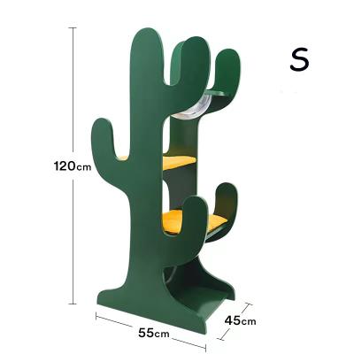 China Sustainable Cat Tree Scratcher Tower Cat Toys Climbing Wooden Tree Furniture for sale