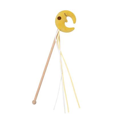 China Hot Selling Cat Toy Wooden Cat Teaser Stick Viable With Lovely Design for sale