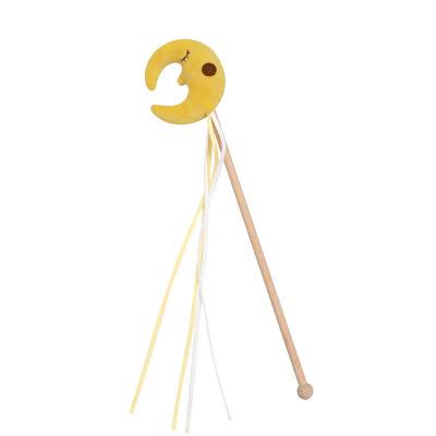 China Hot Selling Cat Toy Wooden Cat Teaser Stick Viable With Lovely Design for sale