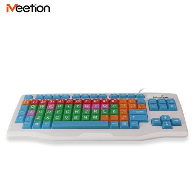 China Plug & Play Colorful Big Key K800 PC Colorful Keyboard Color Children Kids Computer Keyboard For Kids for sale