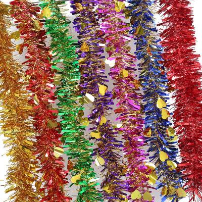 China New Year's Eve Tinsel Garland Christmas Trees Decorate Glitter Garland Christmas Garland for Festival New Year Party Home Decoration for sale