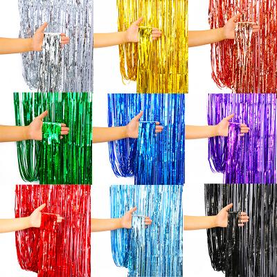 China Party Decoration Photo Props Bachelor Party Backdrop Curtains Sparkle Tinsel Fringe Foil Curtain Birthday Gold Adult Wedding Decoration Birthday Decor for sale