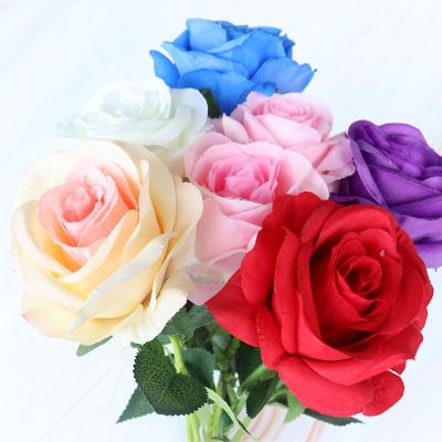 China Wholesale Artificial Flower Group Wedding Hotel Roses Bridal Home Decoration New Large Silk Rose Flowers For Home Hotel Wedding Bridal Decoration for sale