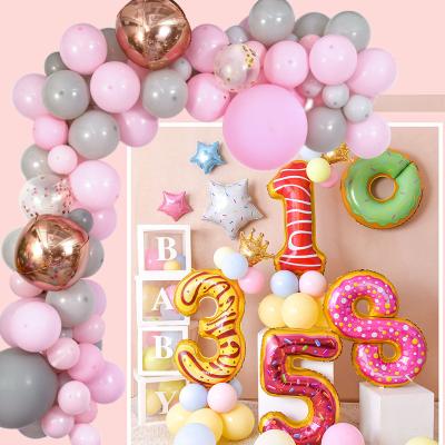 China Gray Balloon Arch Garland Party Supplies Balloons Decoration Birthday Wedding Party Decoration 153PCS Pink Kit For BirthdayParty Wedding Baby Show for sale