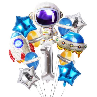 China 16PCS Birthday Party Space Theme Birthday Party Decoration Astronaut Spaceman Foil Balloons For Outer Space Birthday Party Supplies for sale