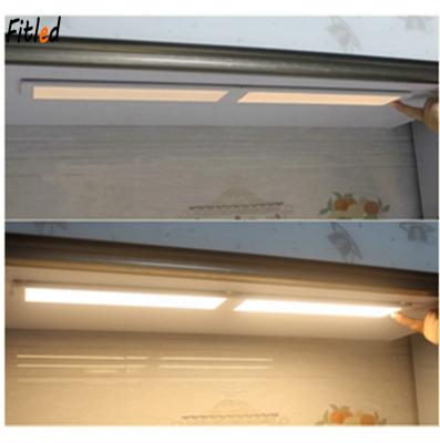 China Linkable Light 8mm Extra Slim 9mm LED Panel Touch Dimming Sensor LED Kitchen Cupboard Under Cabinet Lights for sale