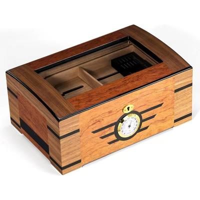 China Wholesale Extremely Rich High Gloss Lacquer Wooden Cedar Humidor Box For Cigar Storage Packaging for sale