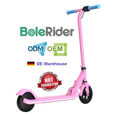 China Pedal with colorful lightweight Dutch warehouse 7 inch folding 2 wheel 150w kids electric scooter Europe warehouse for sale