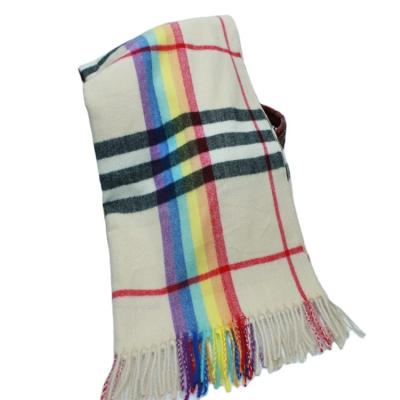 China Hot wear classic plaid scarf for men and women European and American British style scarf cashmere hair couples cashmere shawl scarf for sale