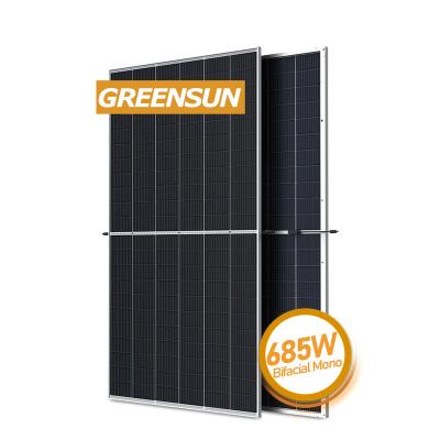 China Wholesale 600w 650w 660w Solar Power System 670w 680w PV Power Panel Bifacial Solar Panels For Sale for sale