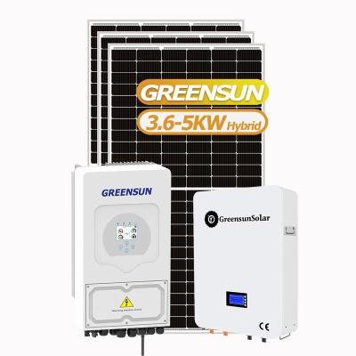 China Greensun 10kw 20kw Home Lithium Ion Lifepo 4 Battery Solar Power Home Inverter Battery Panel Rechargeable Energy Systems for sale