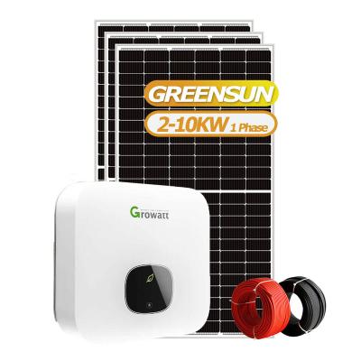 China Greensun 220V 230V 240V 50HZ Home Systems 2KW 4KW 6KW 8KW 10KW Home Solar Power Lighting System For Sale for sale