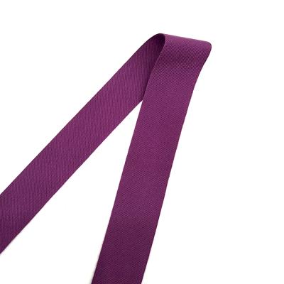 China Other 20mm Large Stock Purple Recycle Thin Woven Polyester Taffeta Plain Weave Strap Webbing Tape for sale