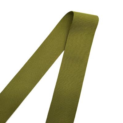 China Other Large Green 1 Inch 25mm Stock Custom Recycle Thin Woven Polyester Taffeta Plain Weave Strap Webbing for sale