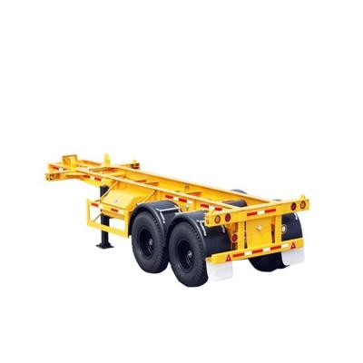 China High Quality 40ft Skeleton Chassis 20ft Container Semi Truck Trailer Cheap Price Skeleton Trailer For Sale for sale