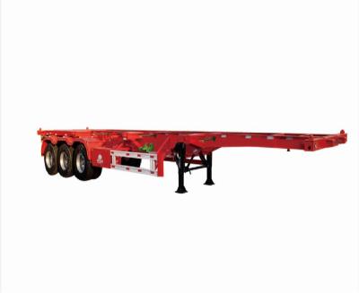 China Low Price 3 Axles 40ft Skeleton Chassis Semi Trailer Truck Skeleton High Quality 45ft Container Truck Skeleton Semi Trailer for sale