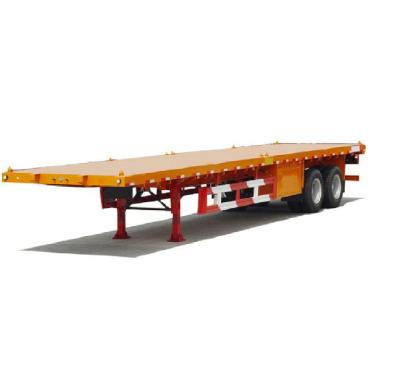 China Cheap Price 2 Axles 40ft Flat Bed Trailer Flat Bed Shipping Container Semi Truck Trailer For Ethiopia for sale