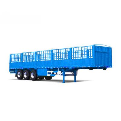 China Truck Trailer Factory New Type Steel Barrier Semi Truck Trailer 2023 Years Stake Cattle Chassis Strong Transport Barrier Trucks Trailers Cargo for sale