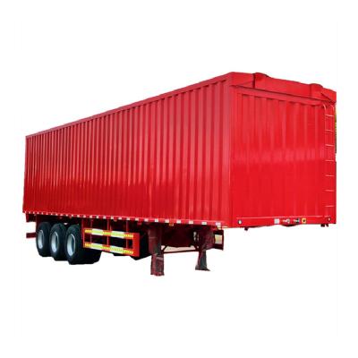 China Truck Trailer One Manufacture 3 Axle Hauling Van Semi Trailer Aluminum Steel 50 Ton Van Box Trailer Van Cargo Truck 50 Ton Semi Trailer for sale