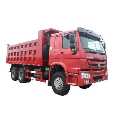 China Low Price Red Used Sinotruk HOWO Tipper Shipping Sand Stone Dump Front Lift Truck 6x4 400HP Heavy Dump Trucks For Sale for sale