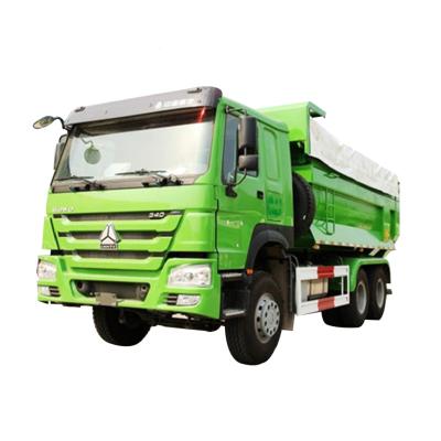 China Front Lifting Famous 2019 Year Howo Used Green Tipper Trucks 6x4 10 Wheelers 371HP Heavy Duty Dump Truck For Transport To Africa for sale