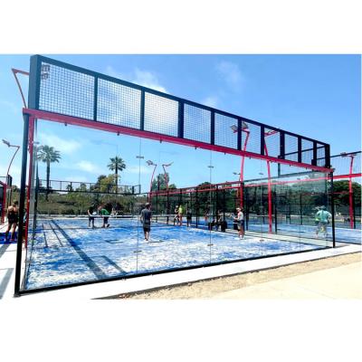 China Padel Tennis Training Cheap Price Indoor Outdoor Panoramic Padel Paddle Tennis Courts for sale