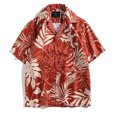 China Wholesale Cheap Anti-Shrink Turn-Down Collar Custom Printed Island Beach Hawaiian Shirt For Men for sale