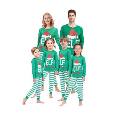 China Breathable Custom Family Matching Pajamas Set Christmas Pajamas Sleepwear Mom Dad Striped Pajamas for sale